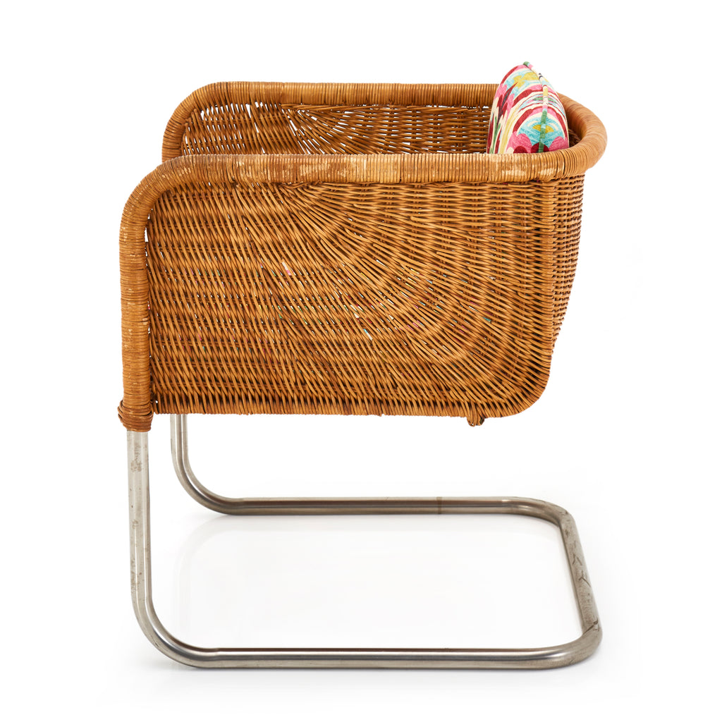 Floral Wicker Armchair