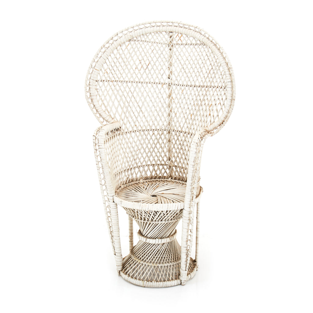Kids Size White Peacock Chair