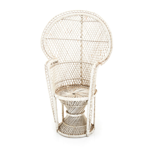 Kids Size White Peacock Chair