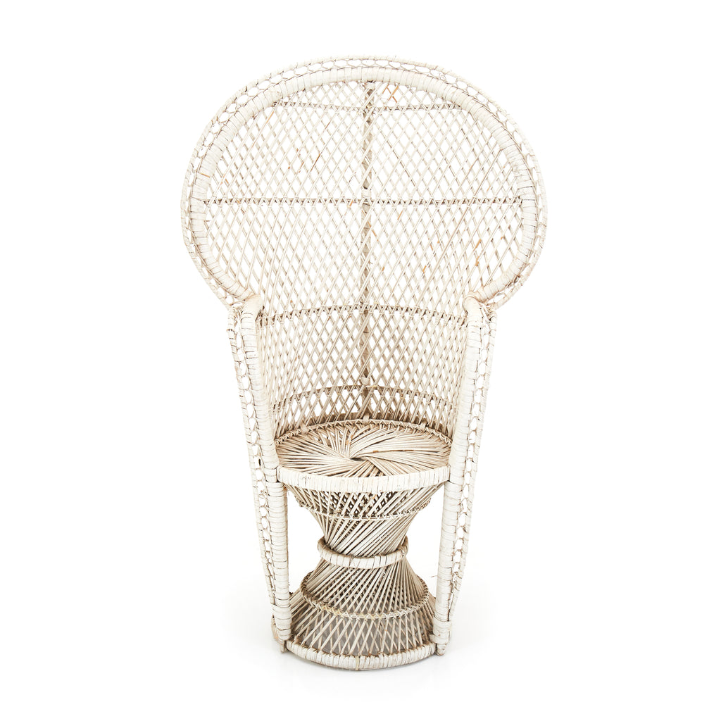 Kids Size White Peacock Chair