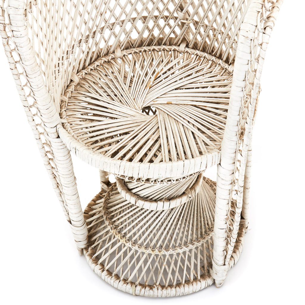 Kids Size White Peacock Chair