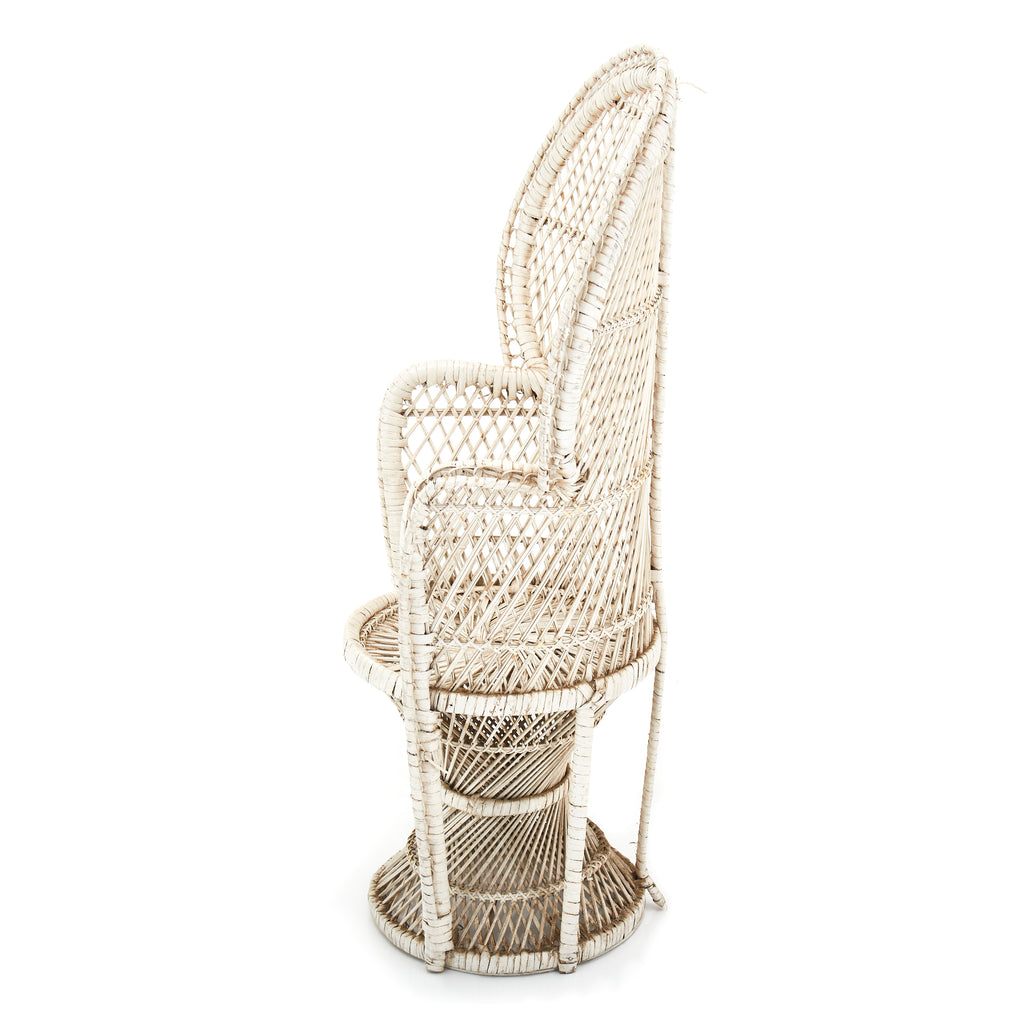 Kids Size White Peacock Chair