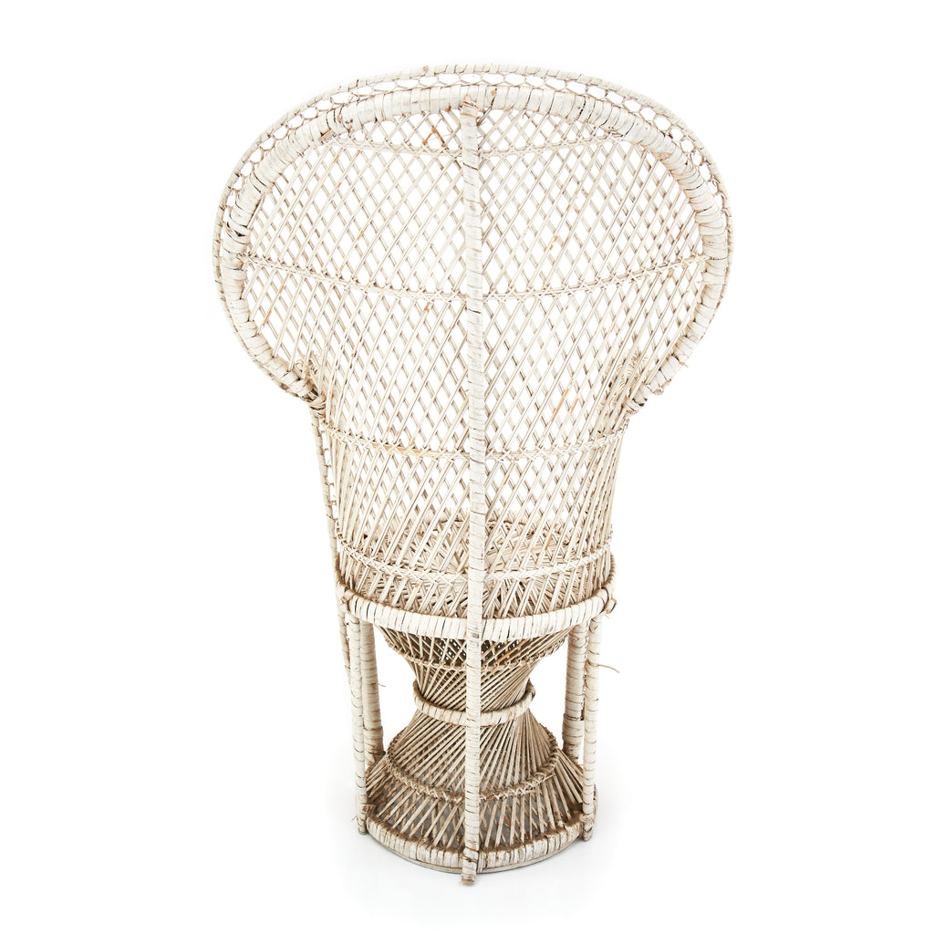 Kids Size White Peacock Chair