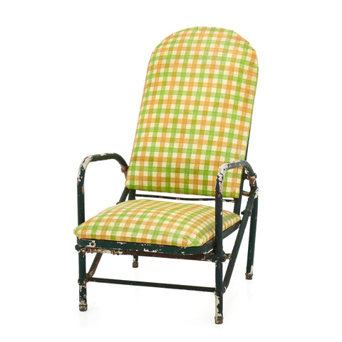 Plaid Outdoor Recliner