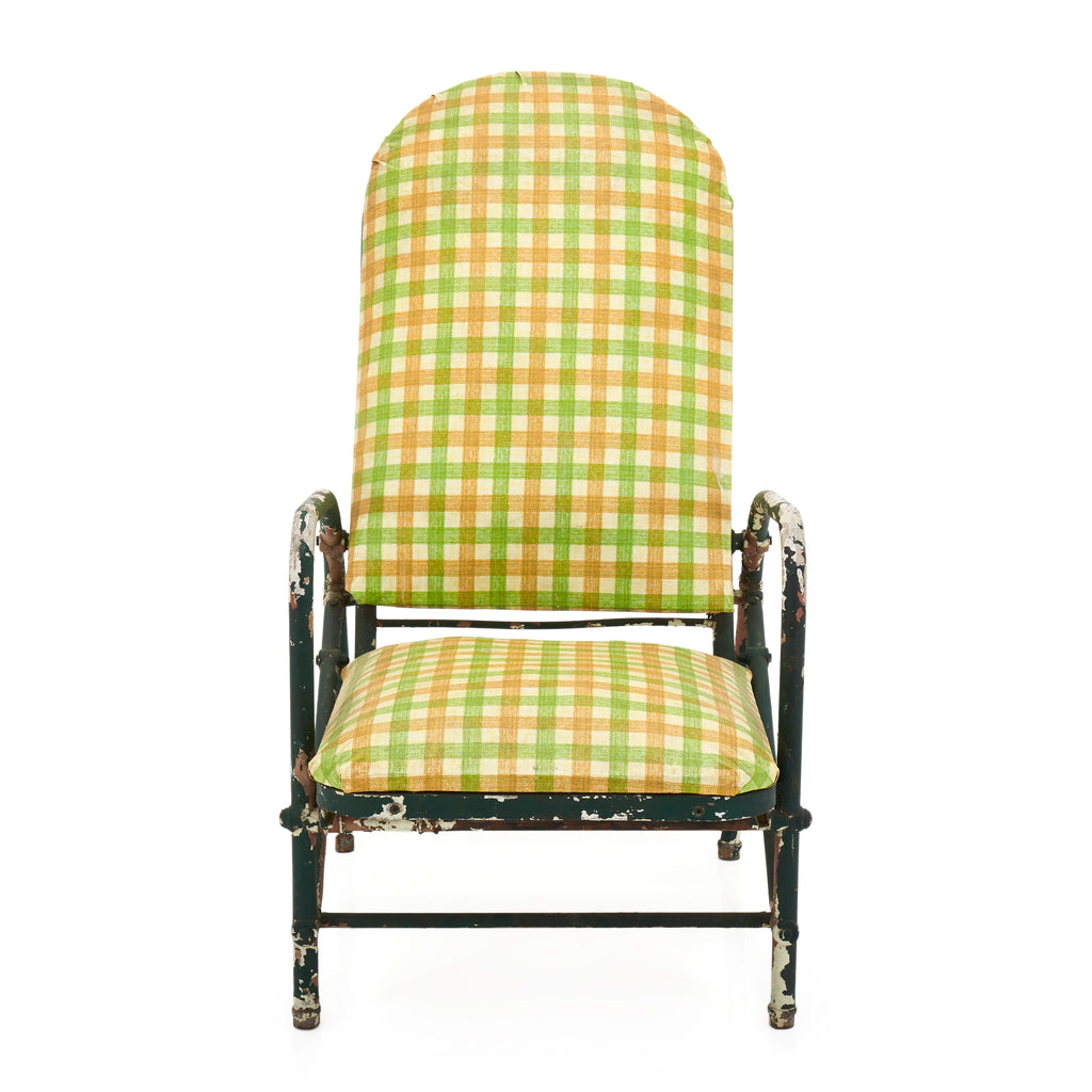 Plaid Outdoor Recliner
