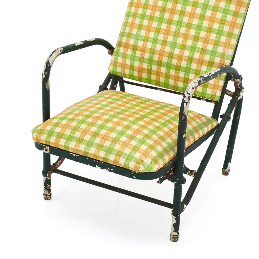 Plaid Outdoor Recliner