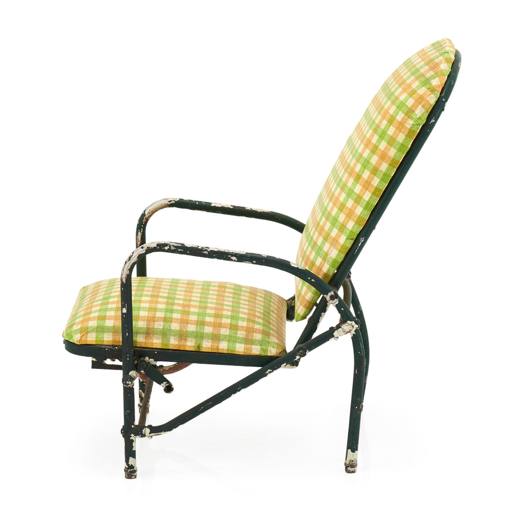 Plaid Outdoor Recliner