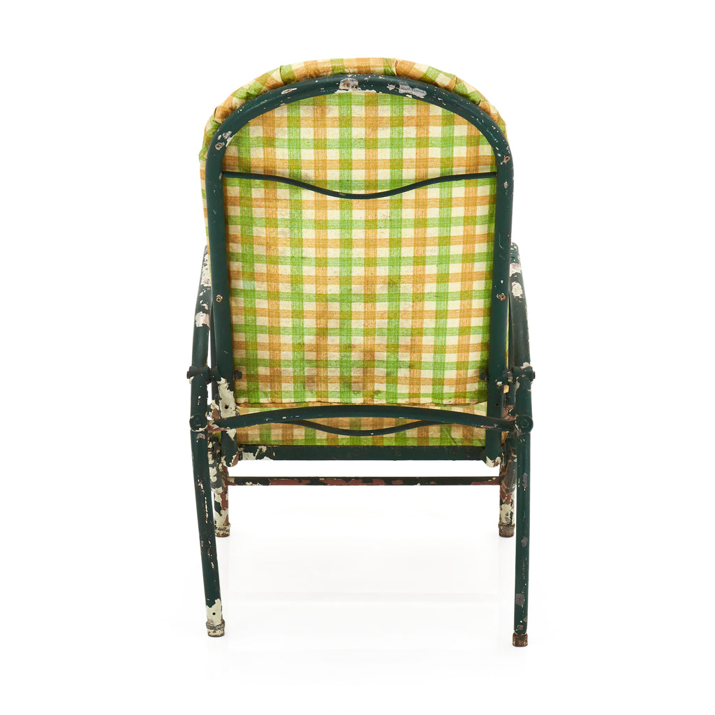 Plaid Outdoor Recliner