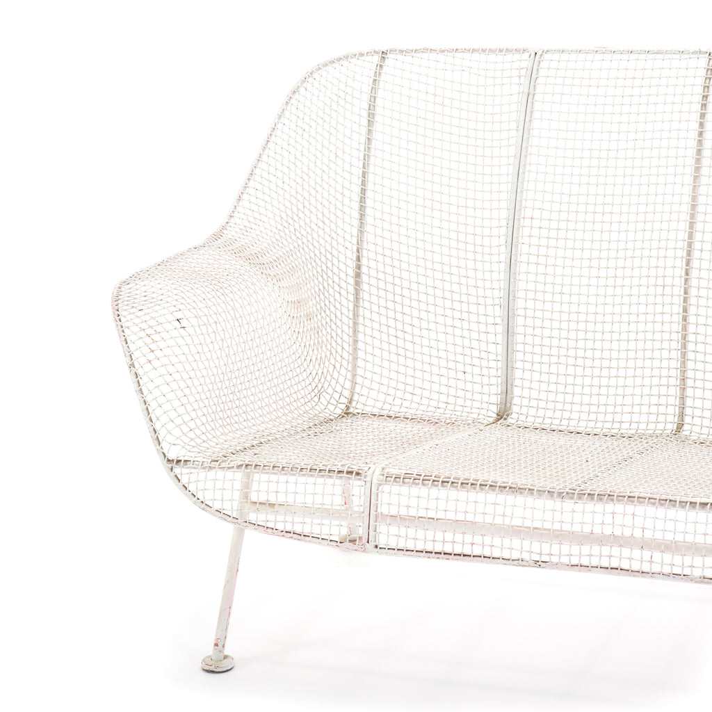 White Woodard Mesh Loveseat