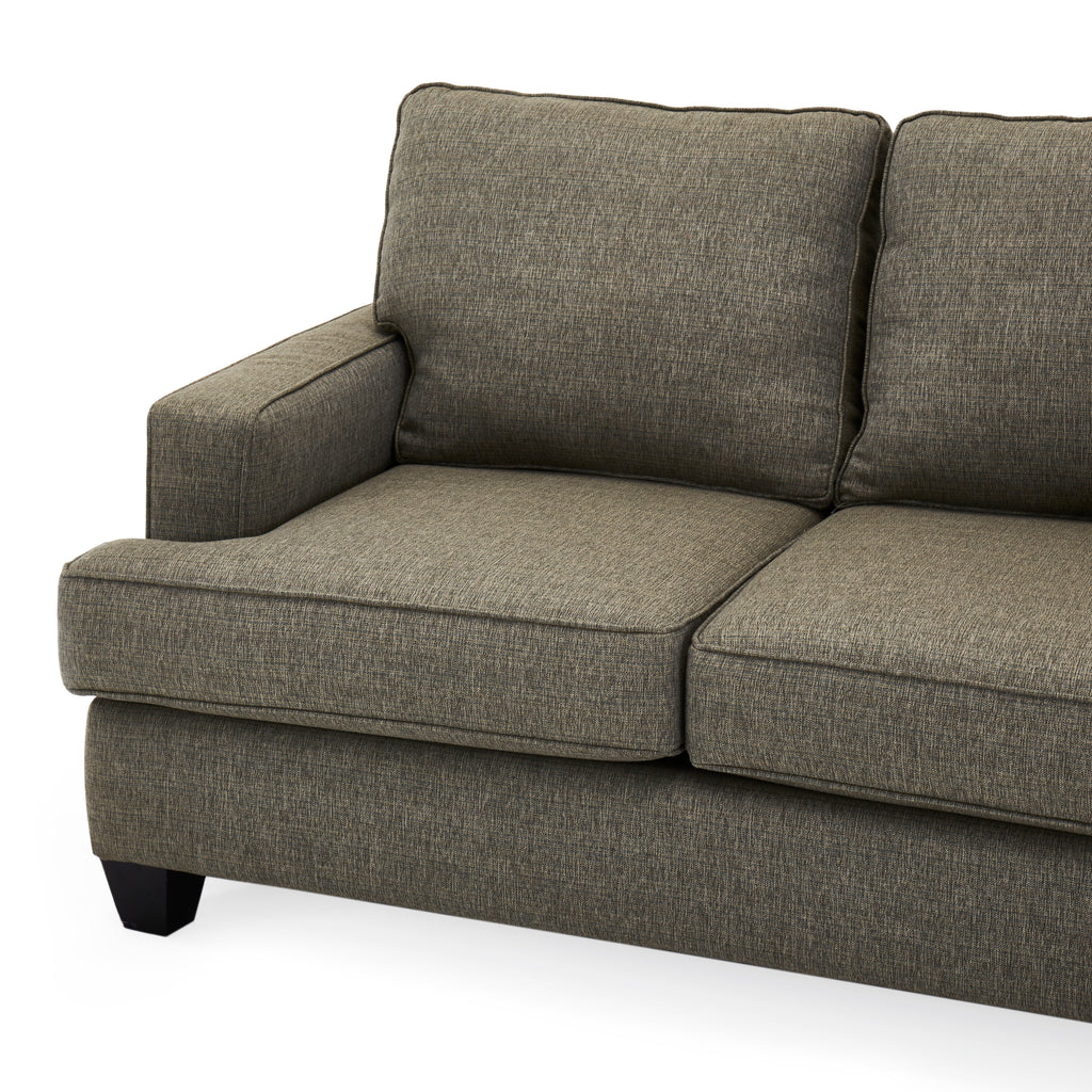 Contemporary Grey Wide Arm Loveseat