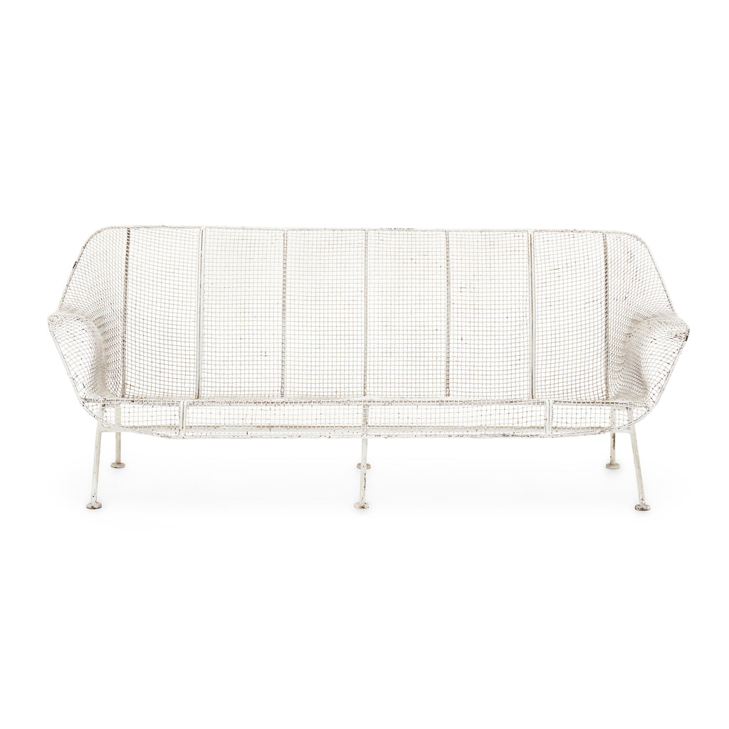 Woodard White Mesh Sofa