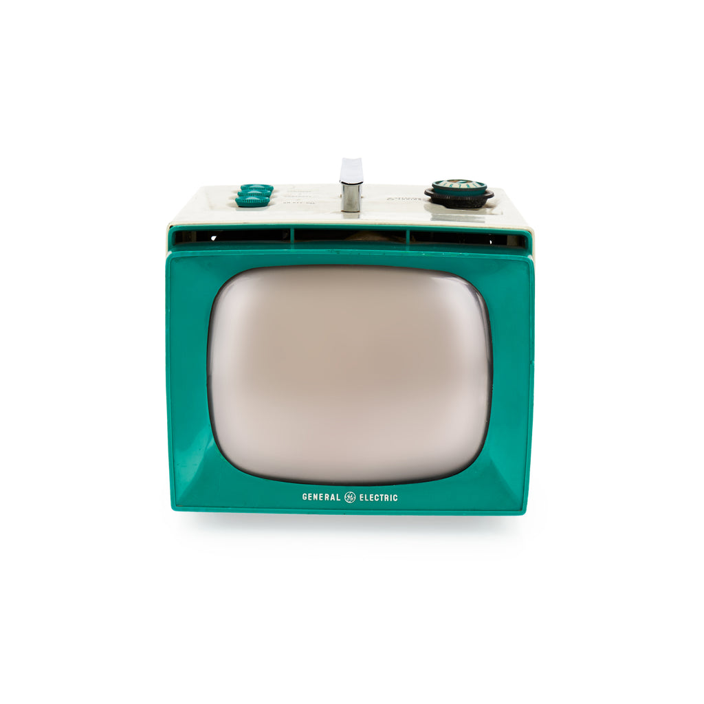 Tiny Teal GE Portable TV