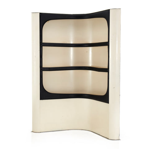 Black and White Standing Backbar Shelf