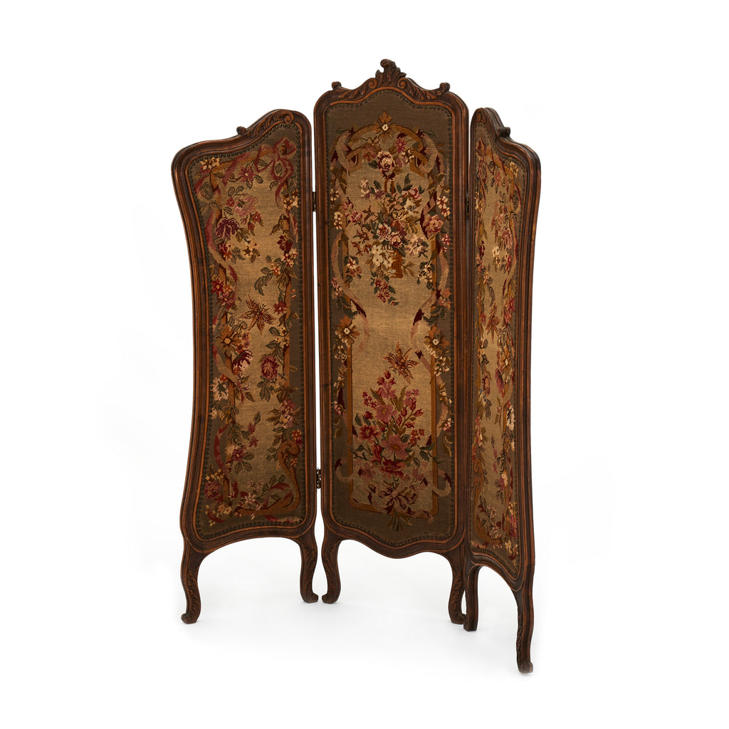 Wooden Ornate Embroidered Room Divider