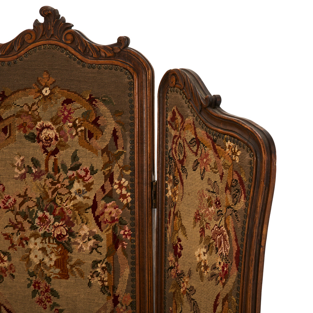 Wooden Ornate Embroidered Room Divider