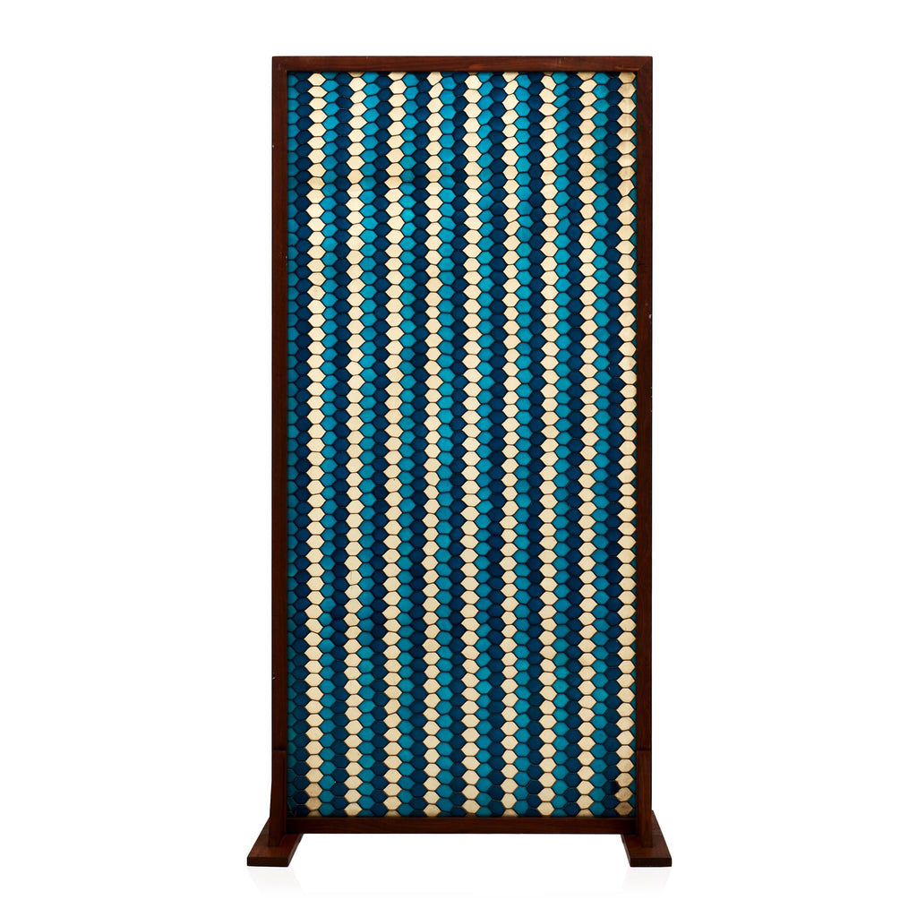 Turquoise Blue Pattern Resin Room Divider