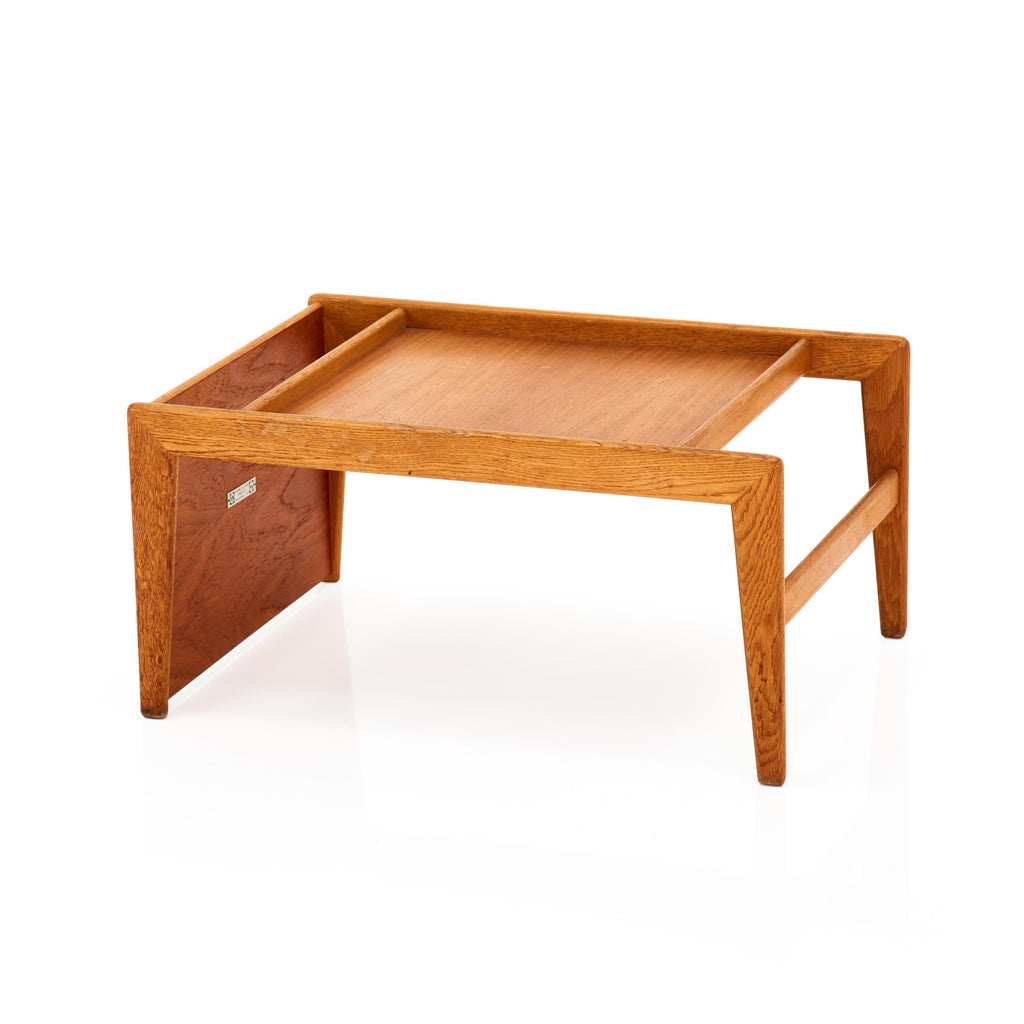 Wood Mid Century Delta Side Table