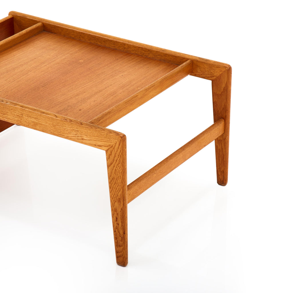 Wood Mid Century Delta Side Table