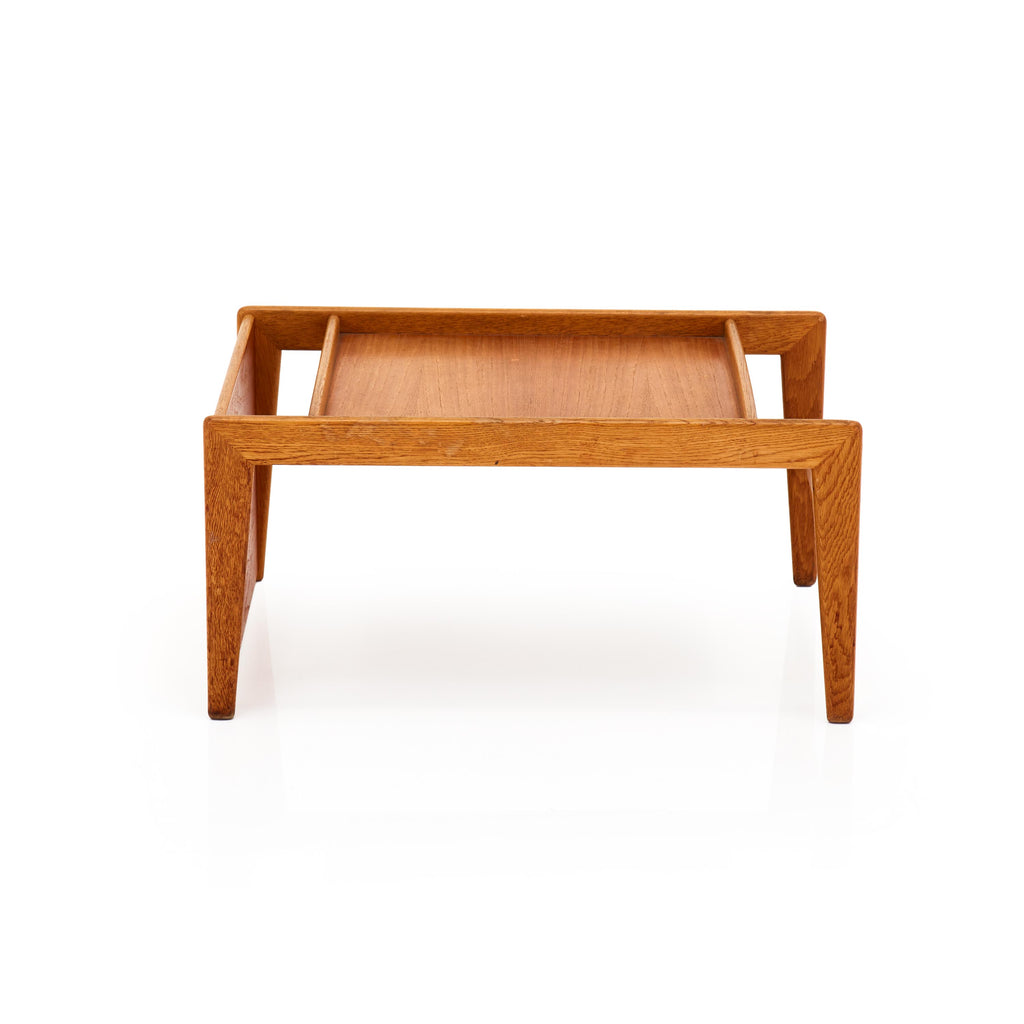 Wood Mid Century Delta Side Table