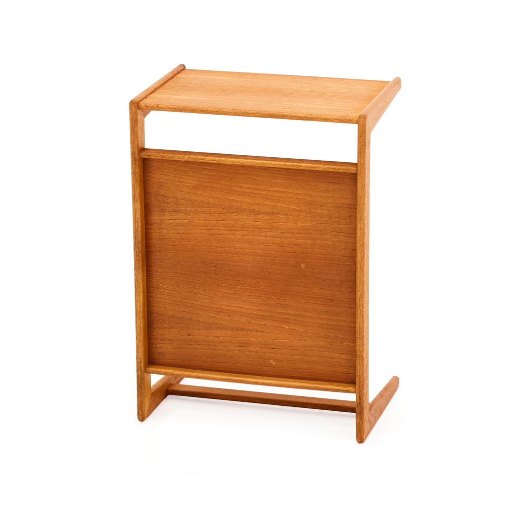 Wood Mid Century Delta Side Table