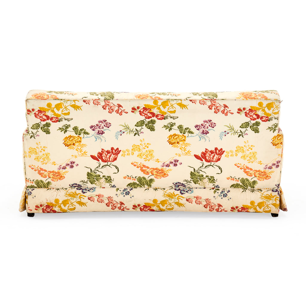 Cream Quilted Floral Love Seat