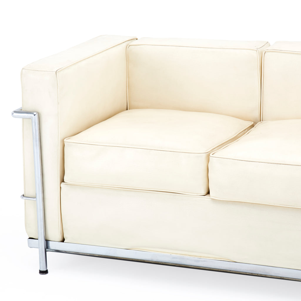 Le Corbusier-Style Petit Comfort Sofa - Cream