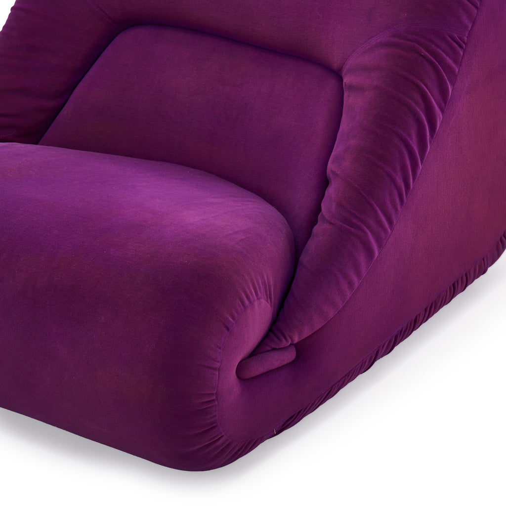 Purple Wide Low Lounge Chair
