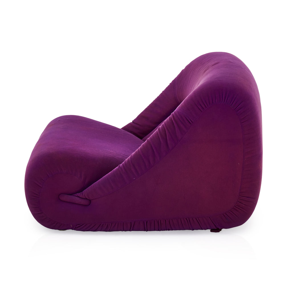 Purple Wide Low Lounge Chair