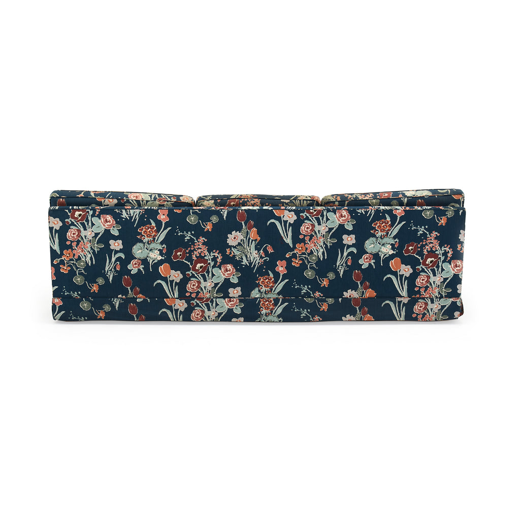 Blue Vintage Floral Pattern Sofa
