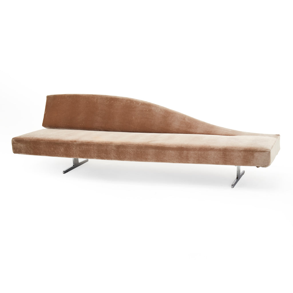 Champagne Velvet Wave Sofa