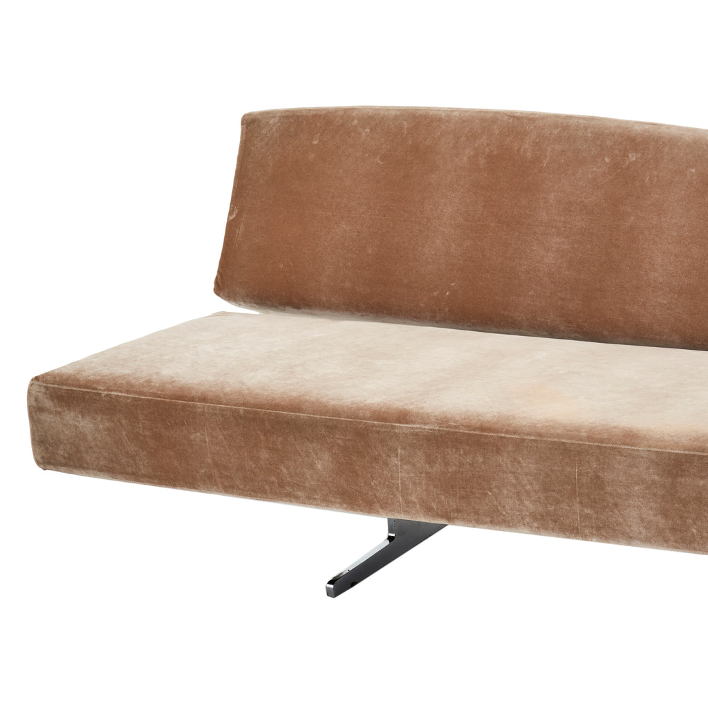 Champagne Velvet Wave Sofa