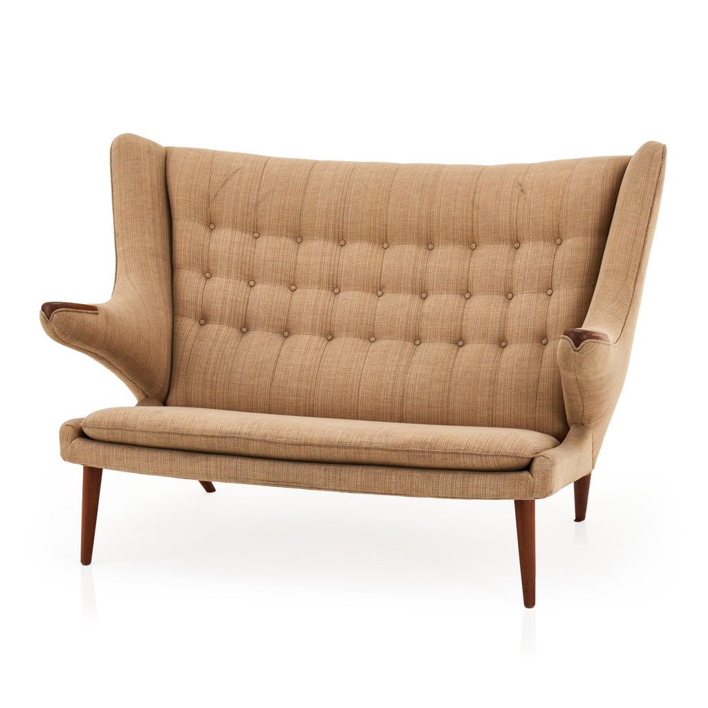 Papa Bear Wingback Loveseat - Sand / Tan