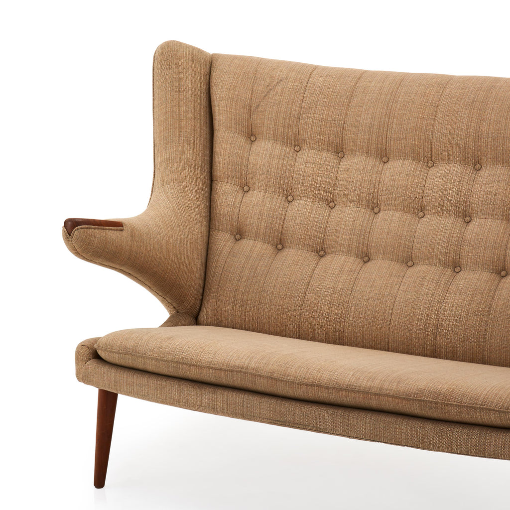 Papa Bear Wingback Loveseat - Sand / Tan