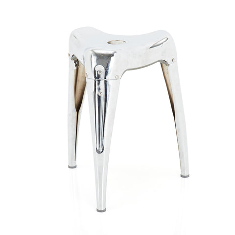 Chrome Three Leg Stool