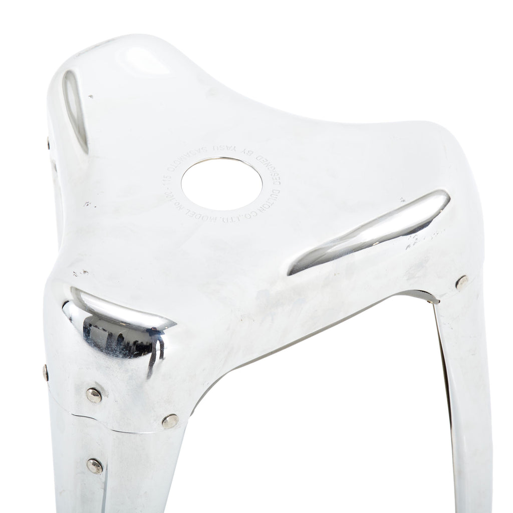 Chrome Three Leg Stool
