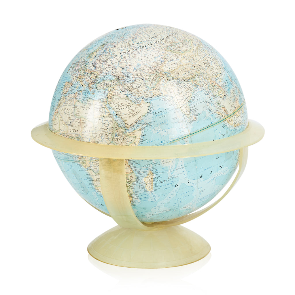 Blue Globe in Lucite Base