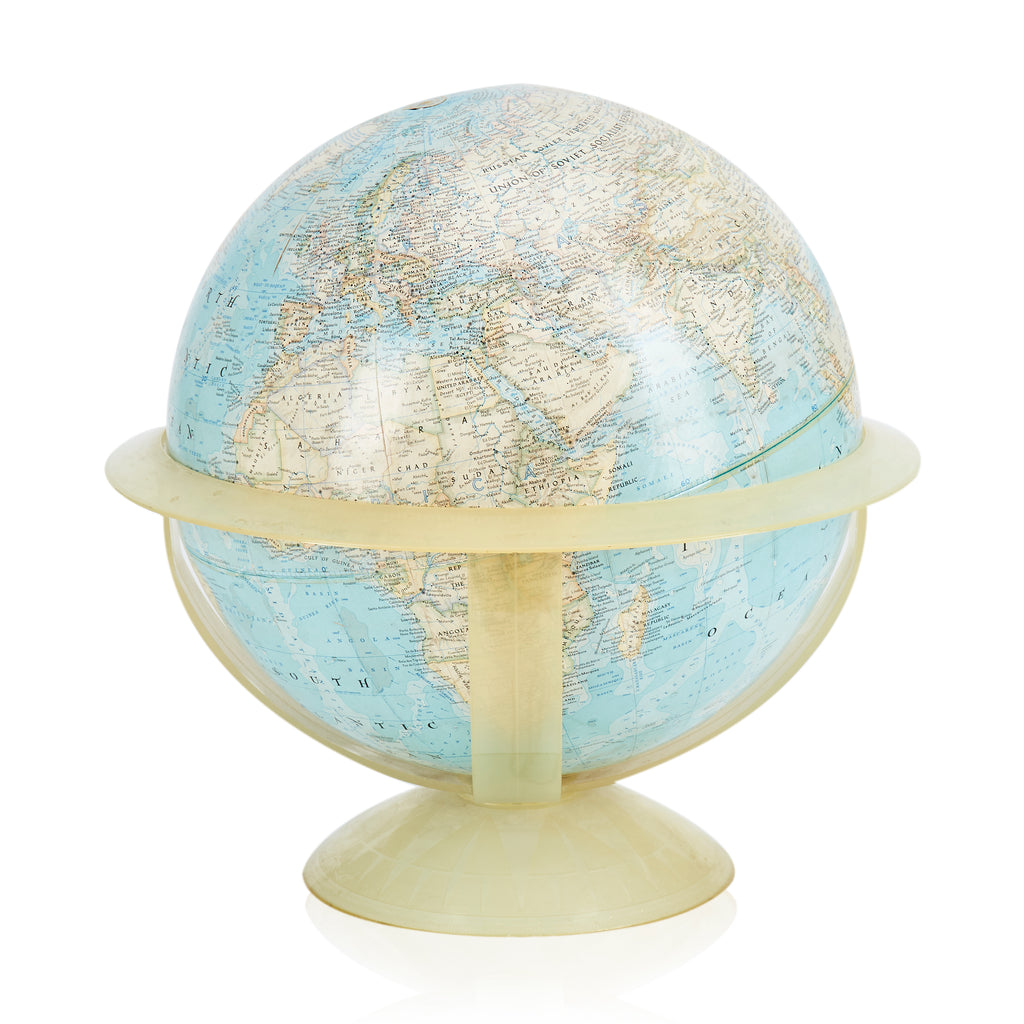 Blue Globe in Lucite Base