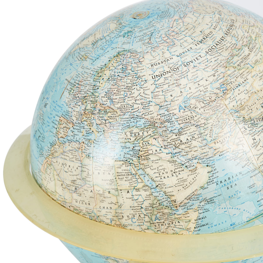 Blue Globe in Lucite Base