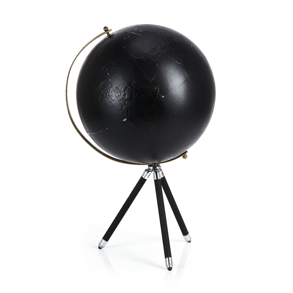 Black & Brass Globe on Tripod