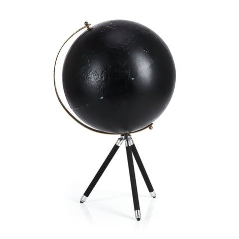 Black & Brass Globe on Tripod