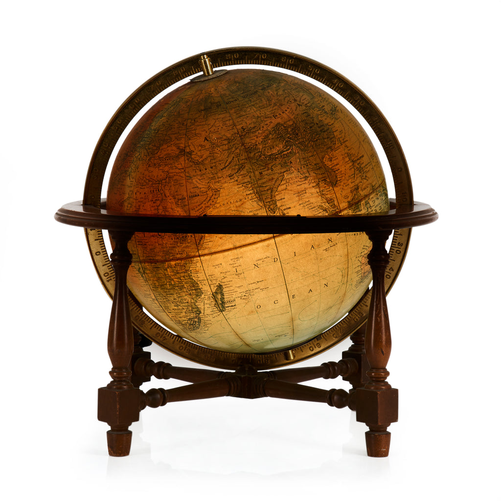 Brown Wooden Stand Illuminated Globe