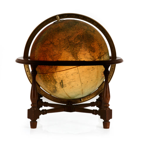 Brown Wooden Stand Illuminated Globe