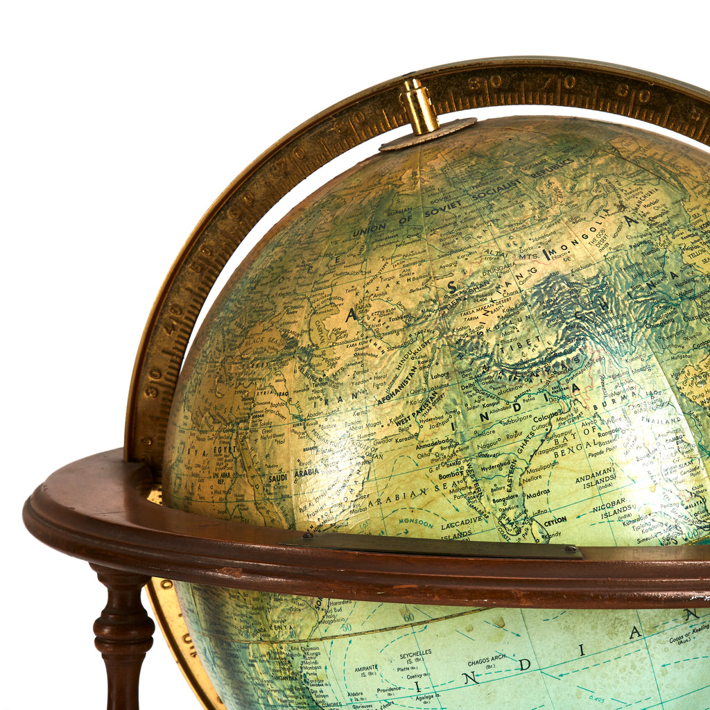 Brown Wooden Stand Illuminated Globe