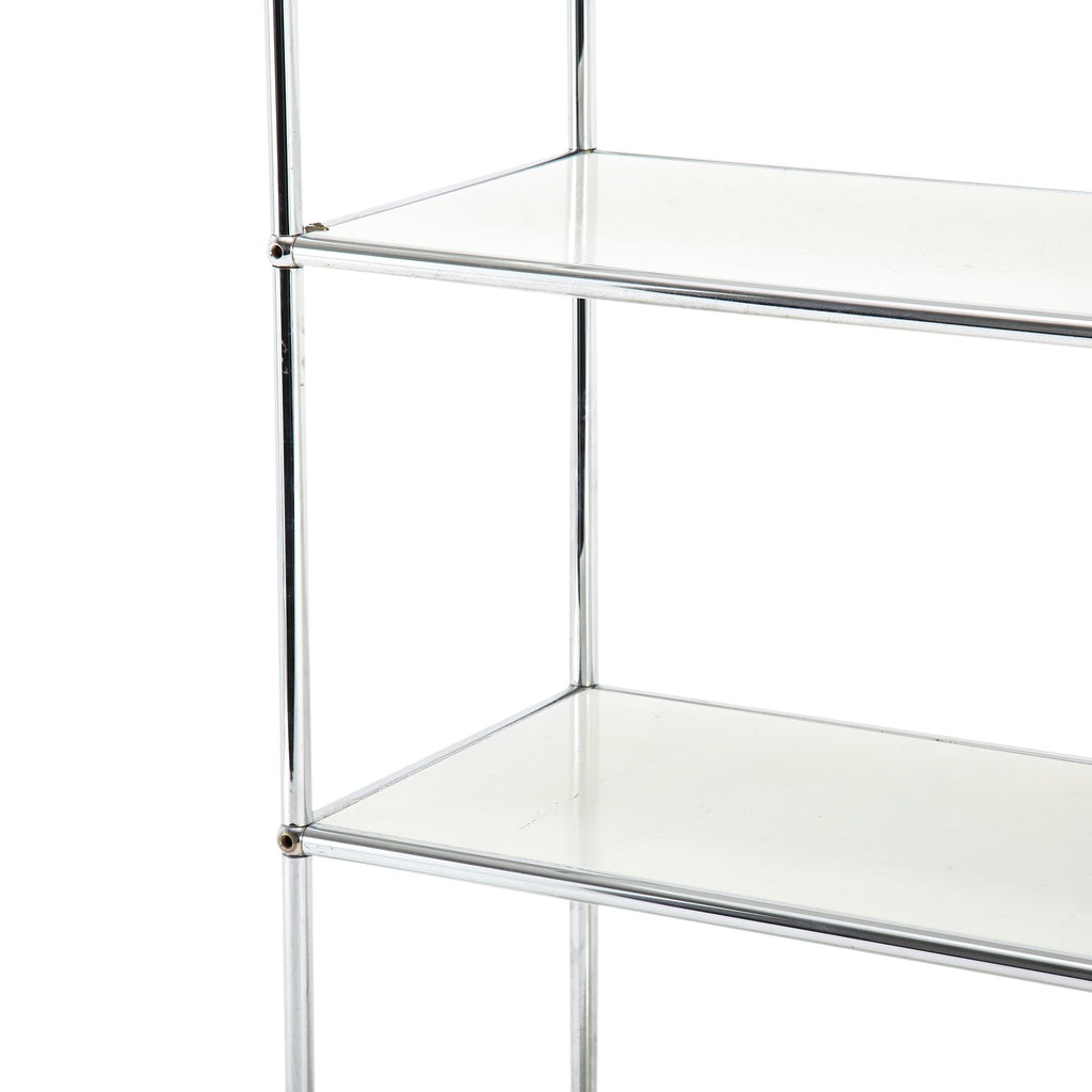 Haller Chrome Open Bookcase Shelf Unit