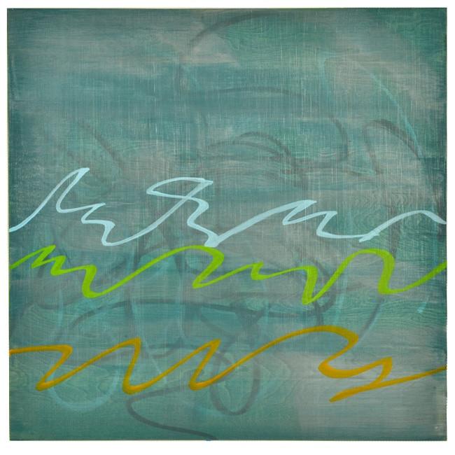 0684 (A+D) Green Slate Squiggle A (24" x 24")
