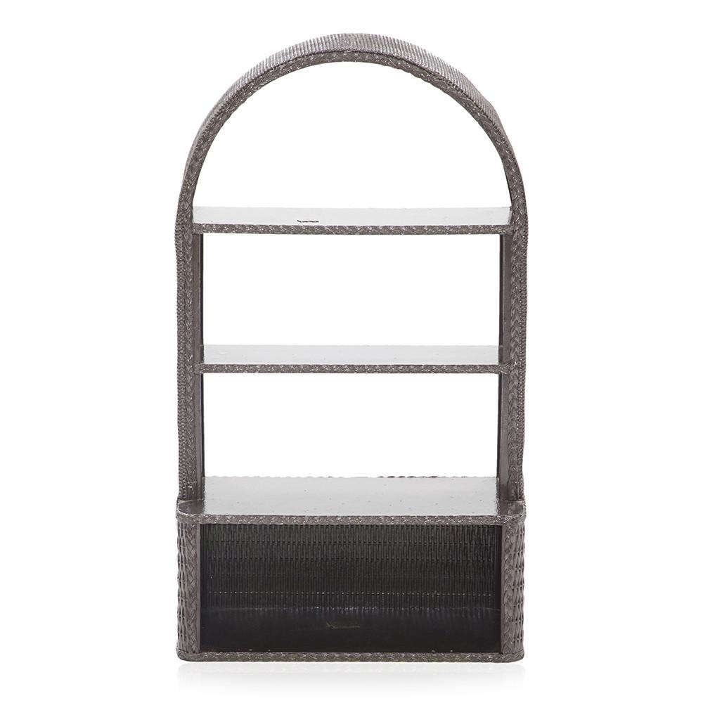Painted Arched Wicker Shelf