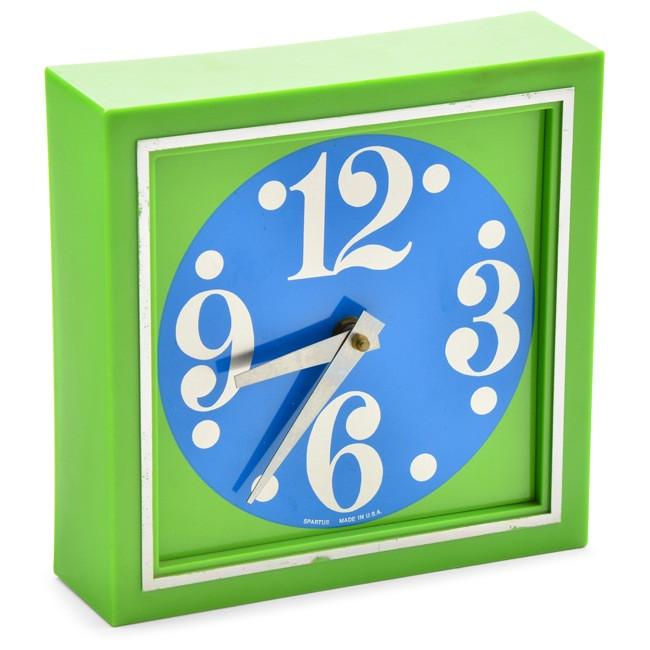 Spartus - Green Square Clock