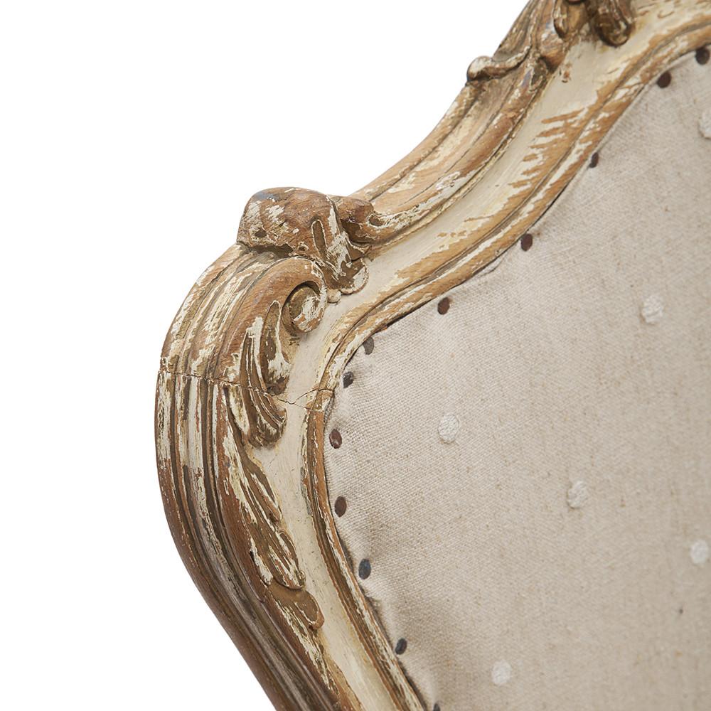 White Cream Louis XIV Arm Chair
