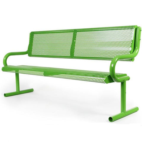 Metal Park Bench - Green