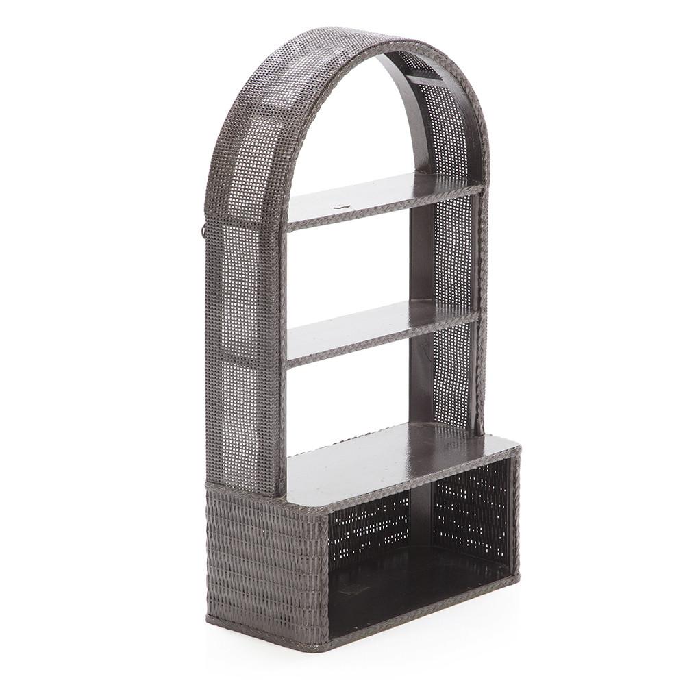 Painted Arched Wicker Shelf